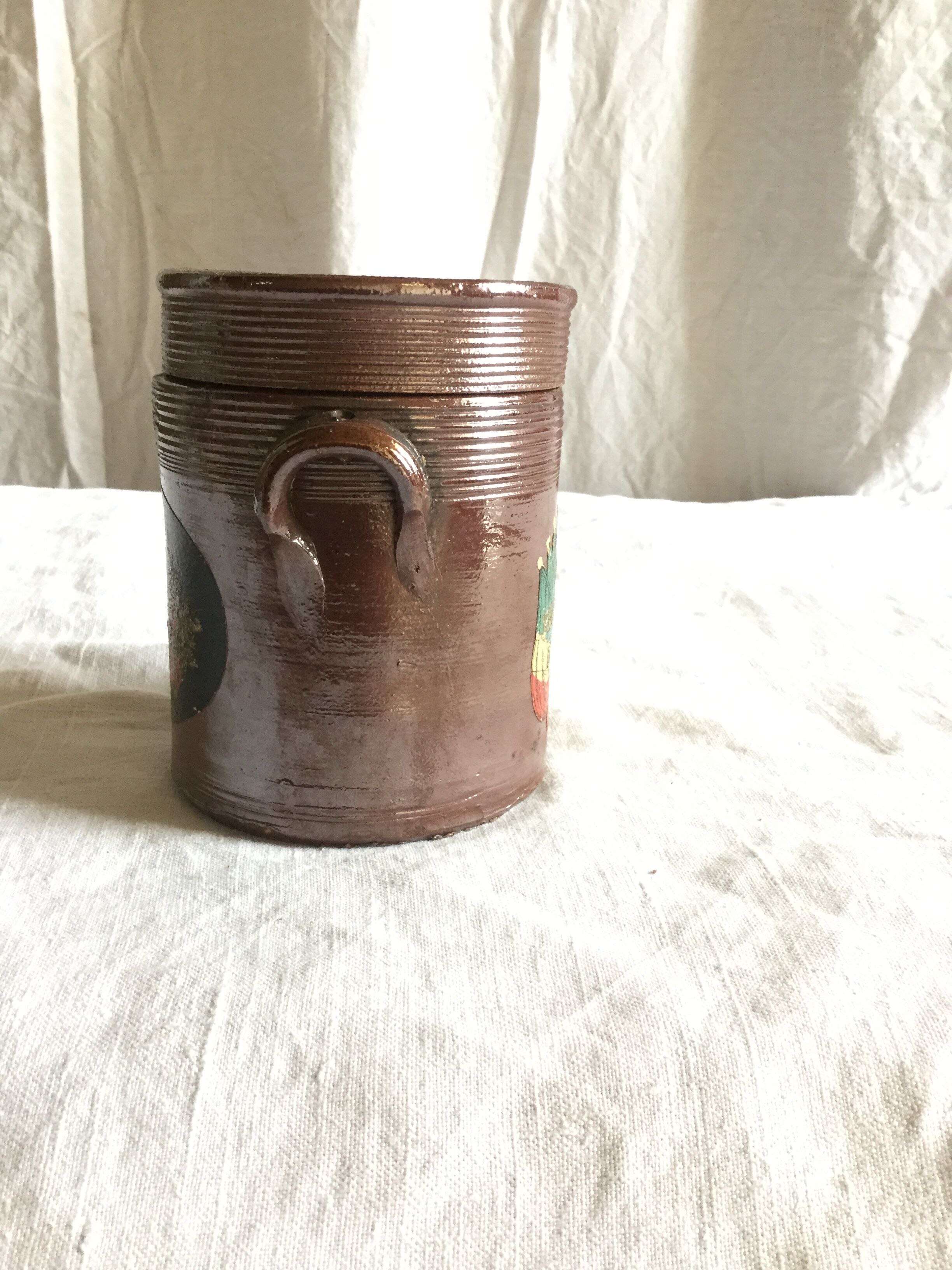 Pot à moutarde en grès