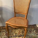 Pair of canned chairs