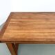 Large modernist farmhouse table in solid beech, thick dowelled top.