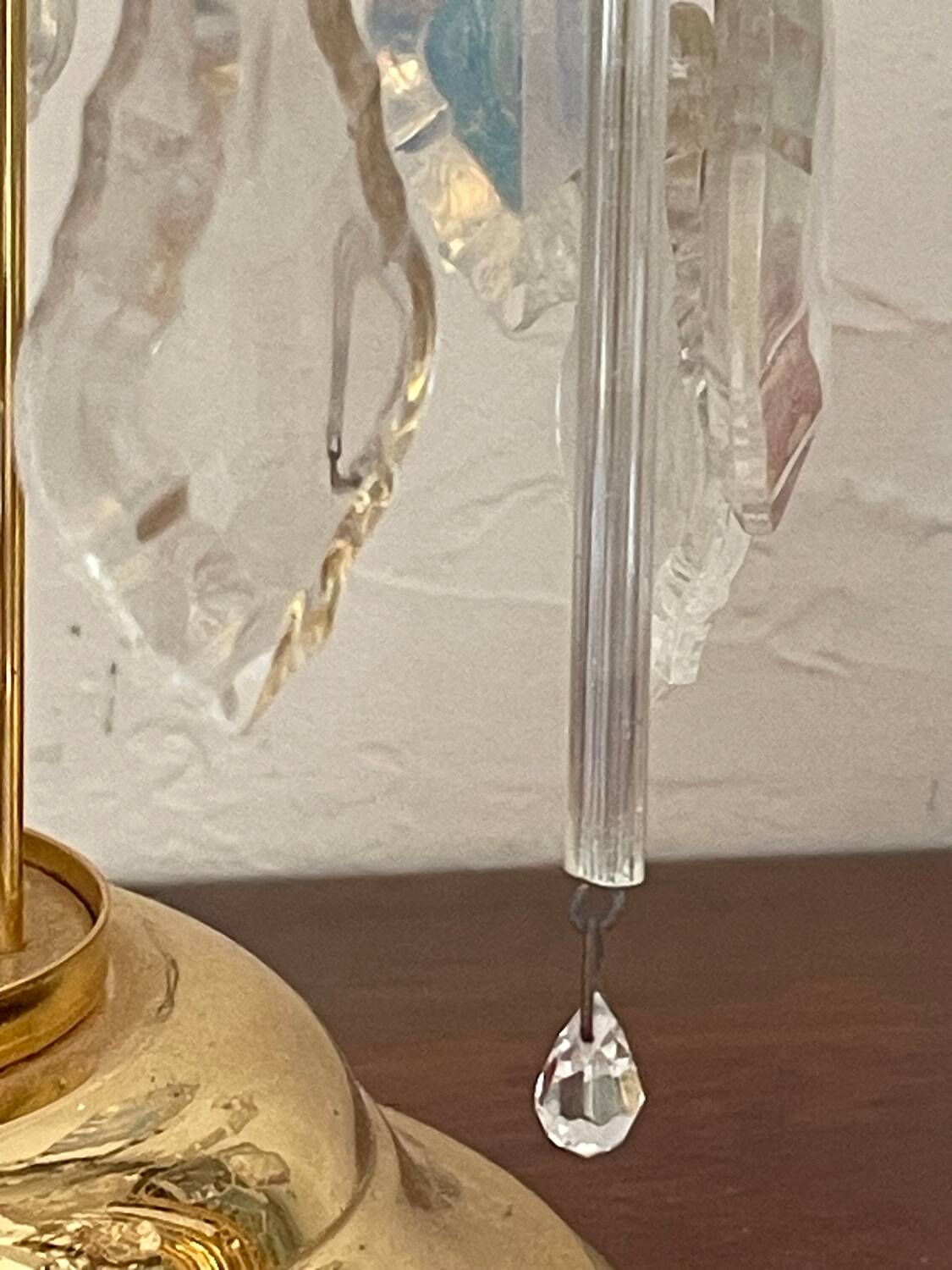 Pair of vintage gold accent lamps