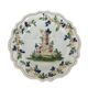 Antique majolica plate, Pavia, Italy, 18th century