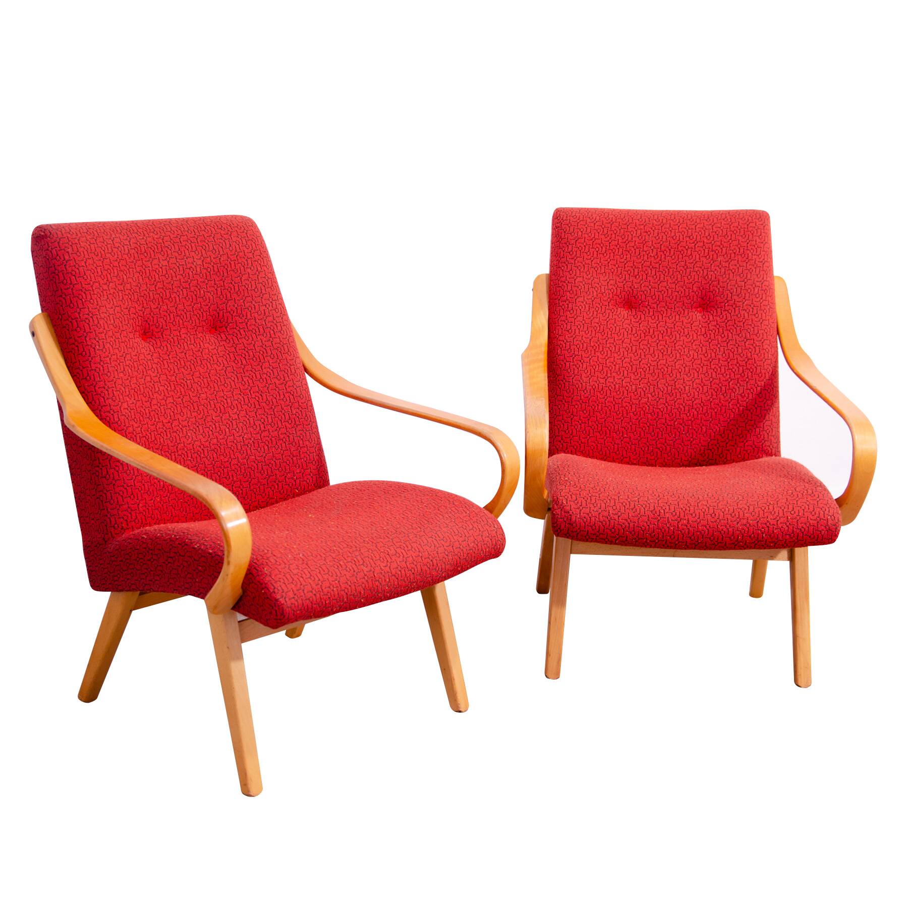 Paire de fauteuils vintage de Jaroslav Šmídek pour JITONA, 1960