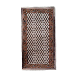 Vintage Indian carpet Seraband handmade 73cm x 143cm 1970s