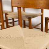 Set of 6 Oak dining chairs 'j39' by Borge Mogensen, 1960s