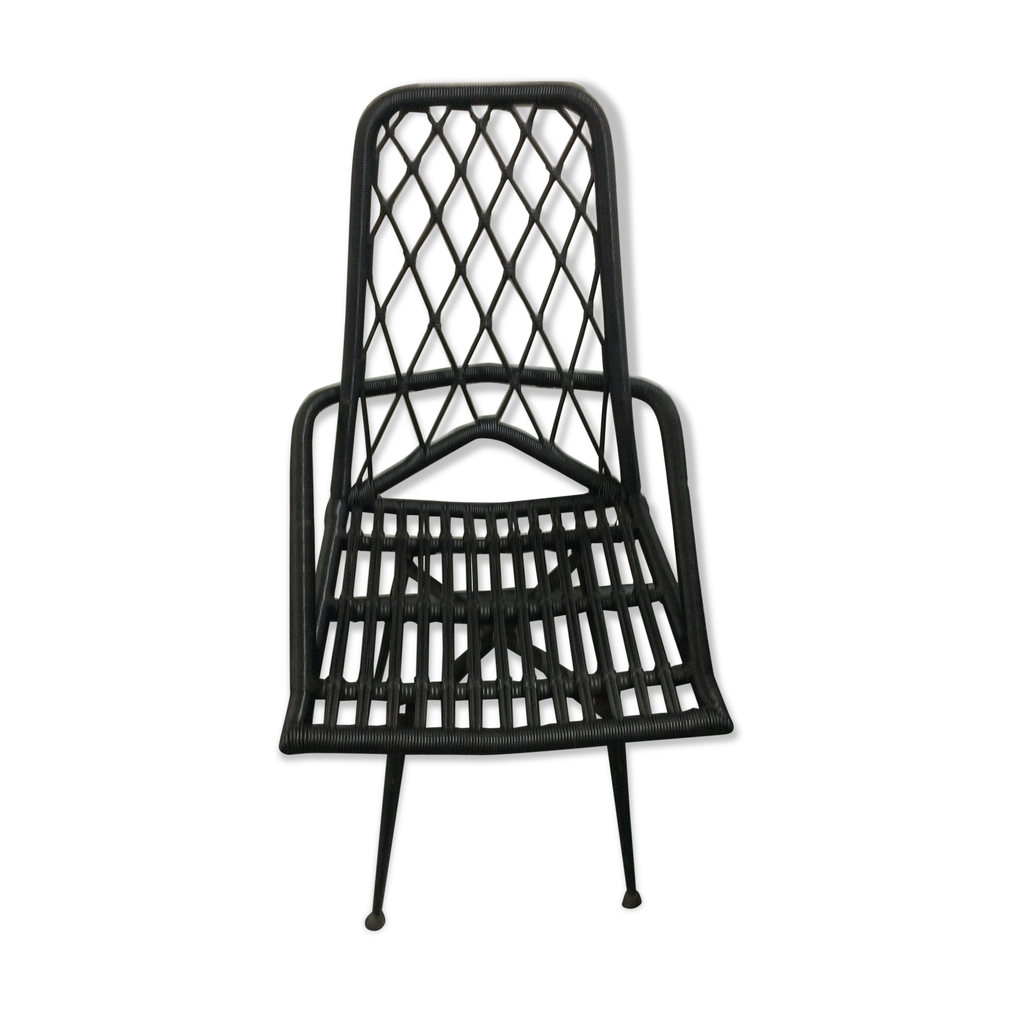 Chair rattan and scoubidou
