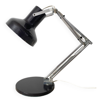 Lampe de bureau orientable en métal et chrome, années 60-70