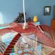Vintage ceiling light from the 70s, Scandinavian style