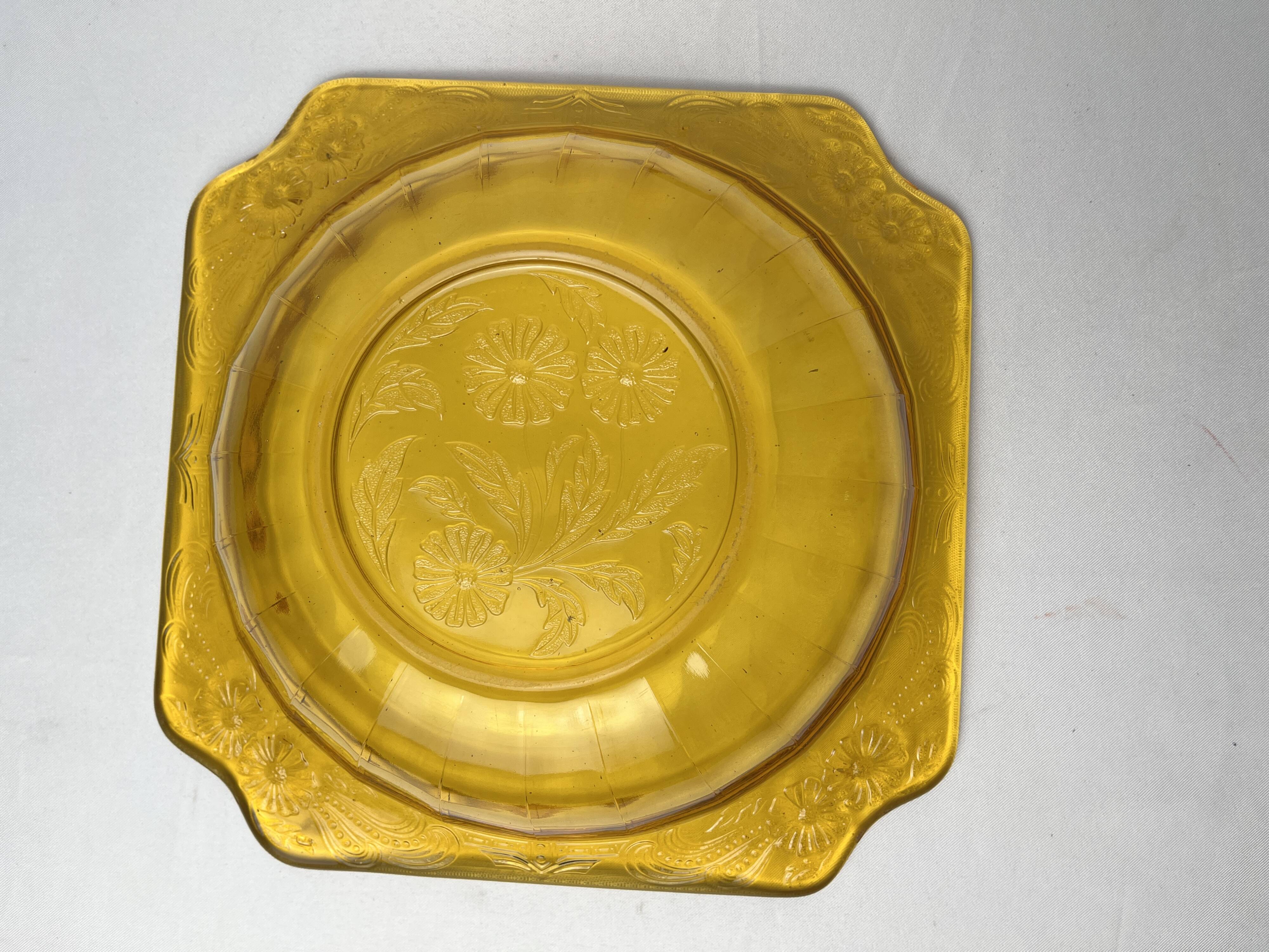 Art Deco, Val Saint Lambert amber glass bowl circa 1930