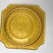 Art Deco, Val Saint Lambert amber glass bowl circa 1930