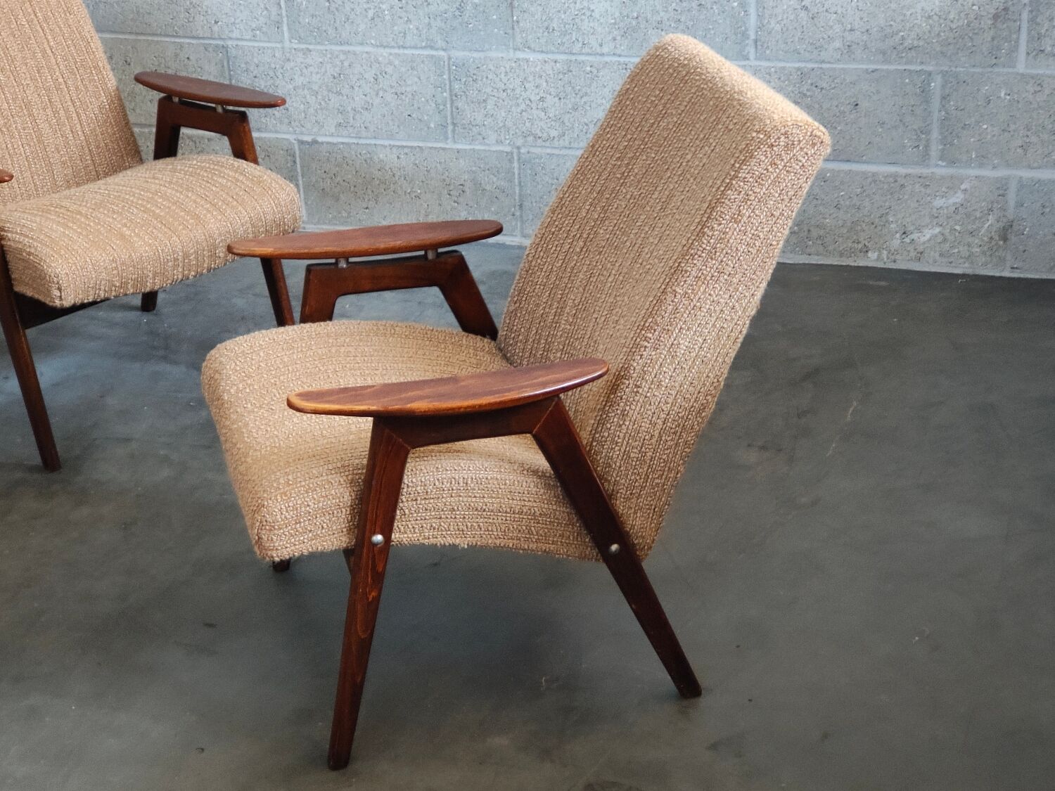 Pair of armchairs by Jaroslav Smidek for TON (Thonet)1960