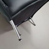 3 x rare armchair / model Turn / black leather / Bert Plantagie in mint condition.