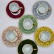 Set of 6 multicoloured moka cups in Limoges fine porcelain.