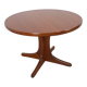 Rond ovale en teck uitschuifbare eettafel