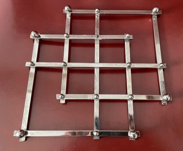 Dessous de plat métal argenté
