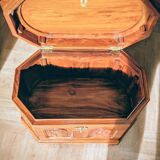 Handcrafted wooden chest with carvings – Pakistan, 1990s