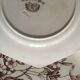Set of 11 octagonal plates with English faience flowers 1870
