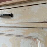 Parisian buffet with white beige patina