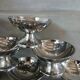 12 coupes à glace anciennes en inox