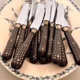 12 table knives and leg of lamb service 1900