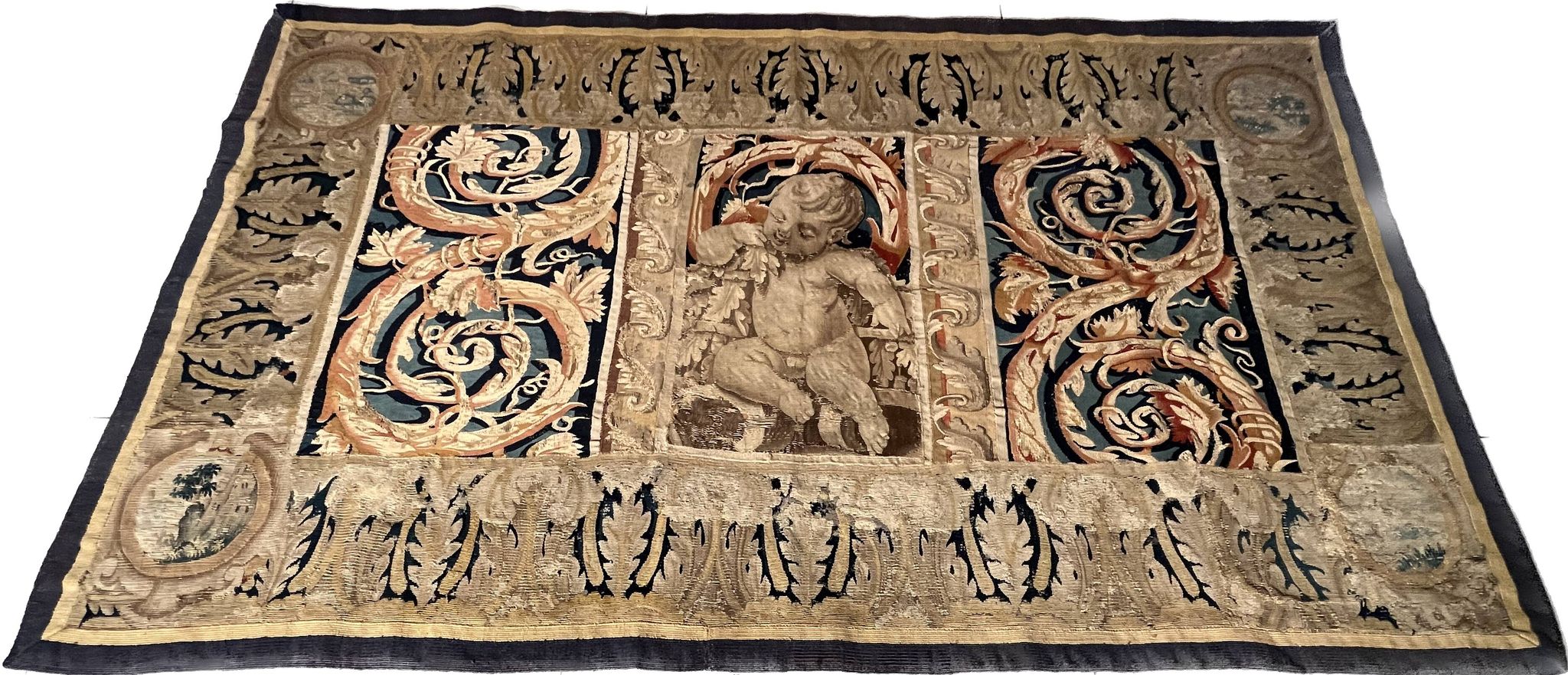 Fragment de tapisserie flamande début xviie