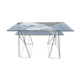 bureau chrome et verre