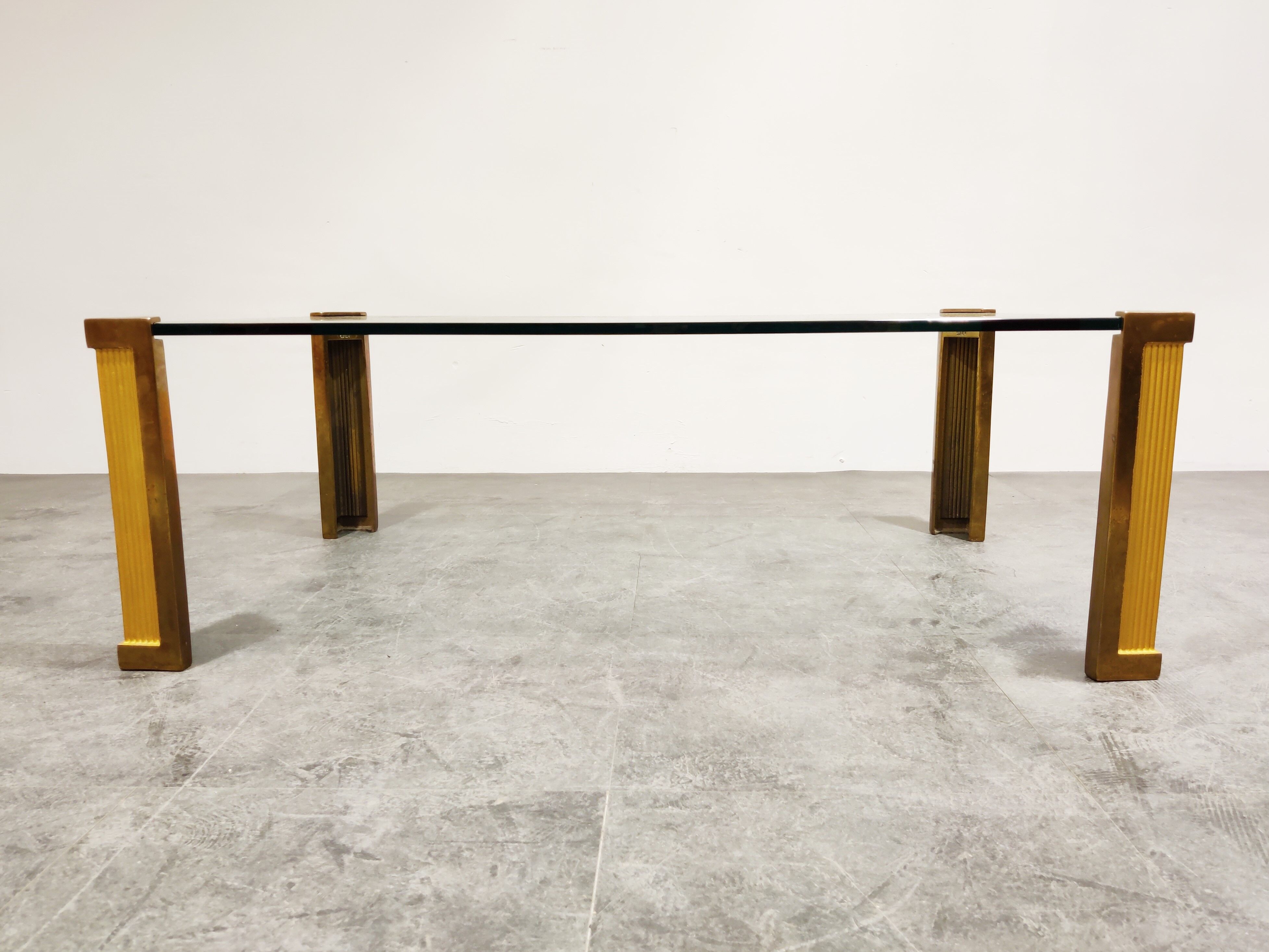 Bronze coffee table by Peter Ghyczy 1970s