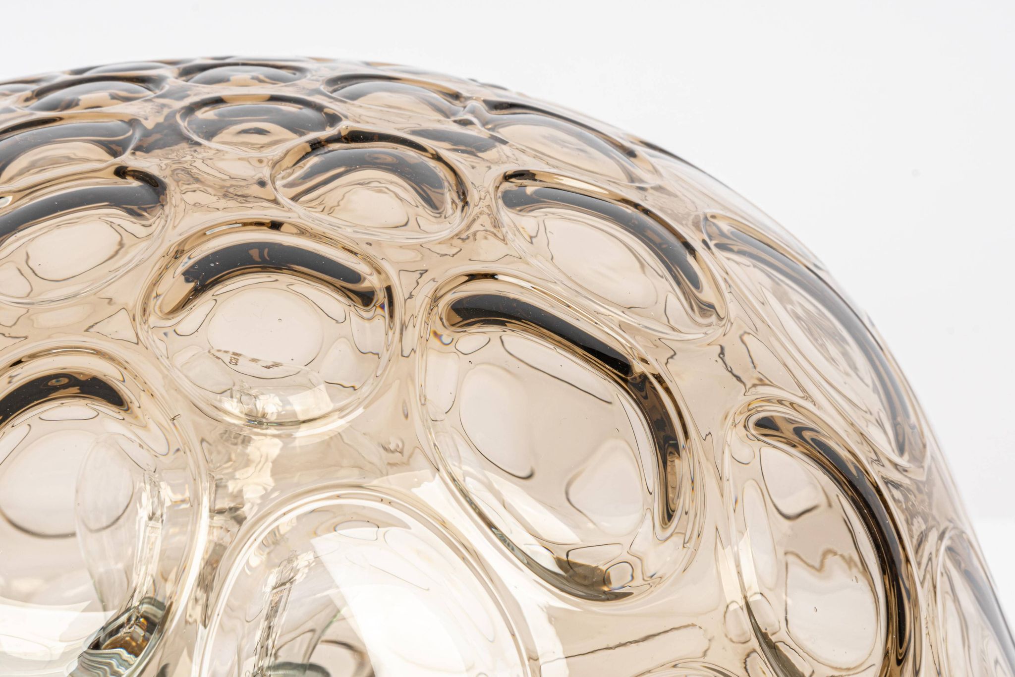 Plafonnier Midcentury en Verre Fumé, Sputnik, Allemagne