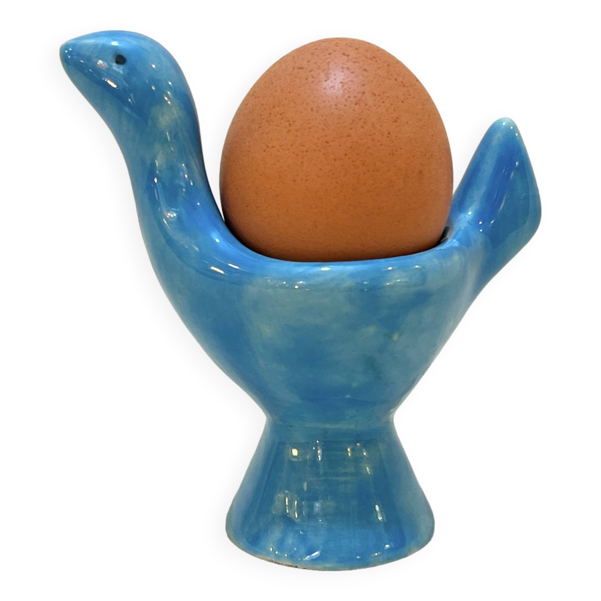 Egg cup hen from Lilette Valentin ceramic Vallauris vintage 1950 lili bird