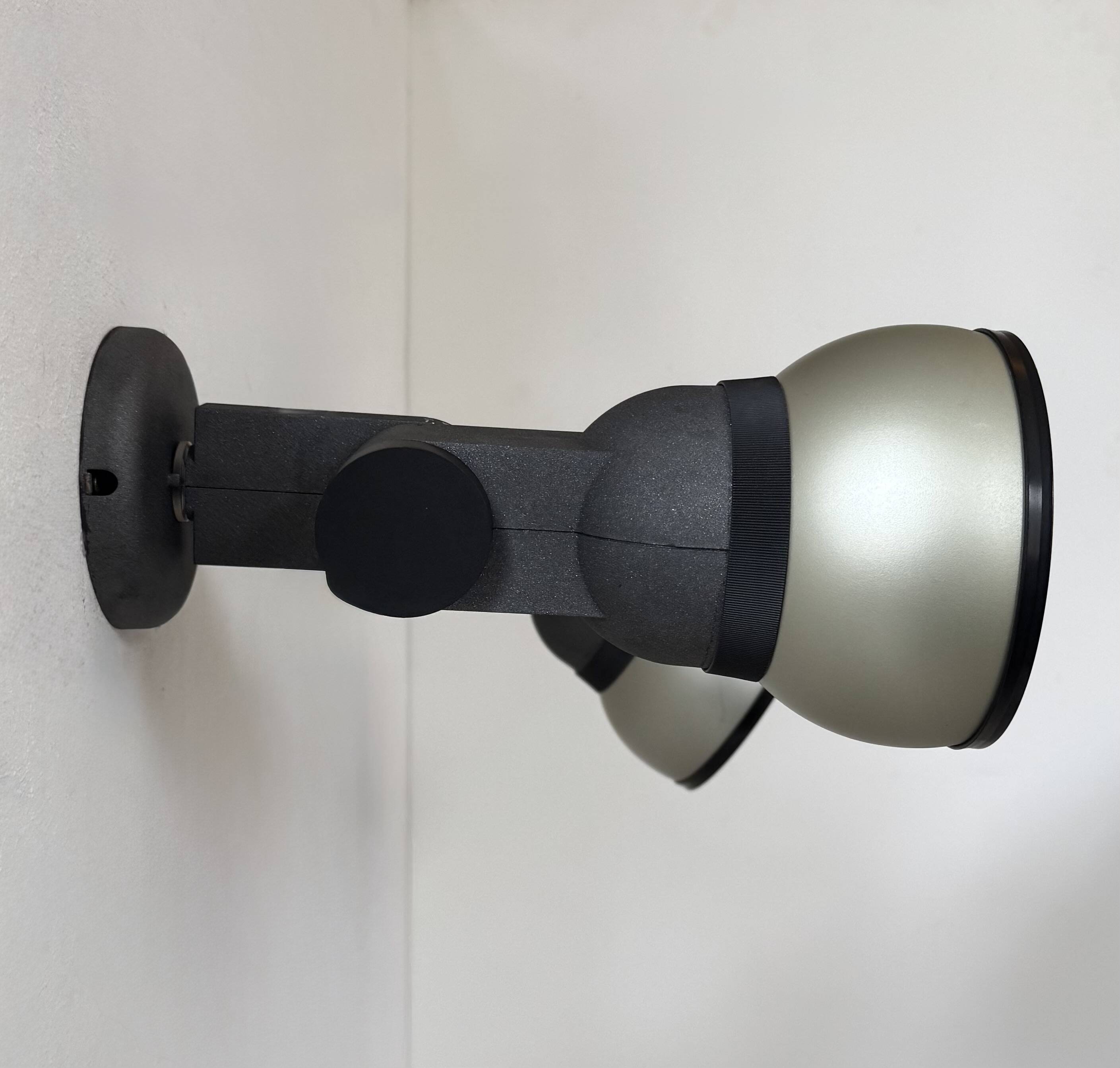 Pair of adjustable vintage wall lights, lacquered metal, Lita France 1980