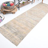 3x11 faded scandinavian vintage runner rug, 335x90cm