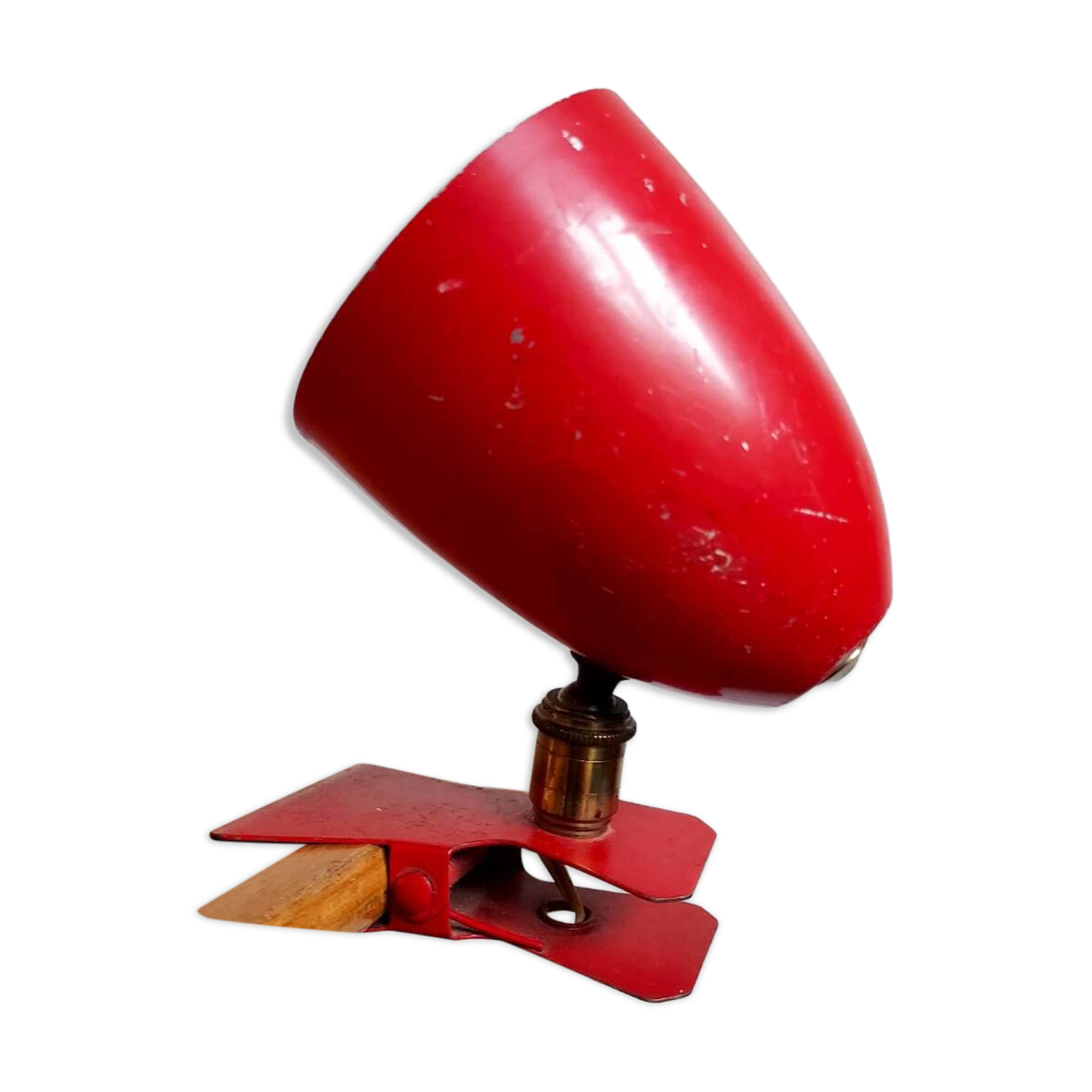 Lampe à pince vintage rouge – années 50