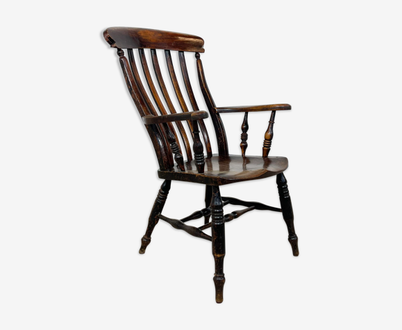 Fauteuil ancien en bois courbé