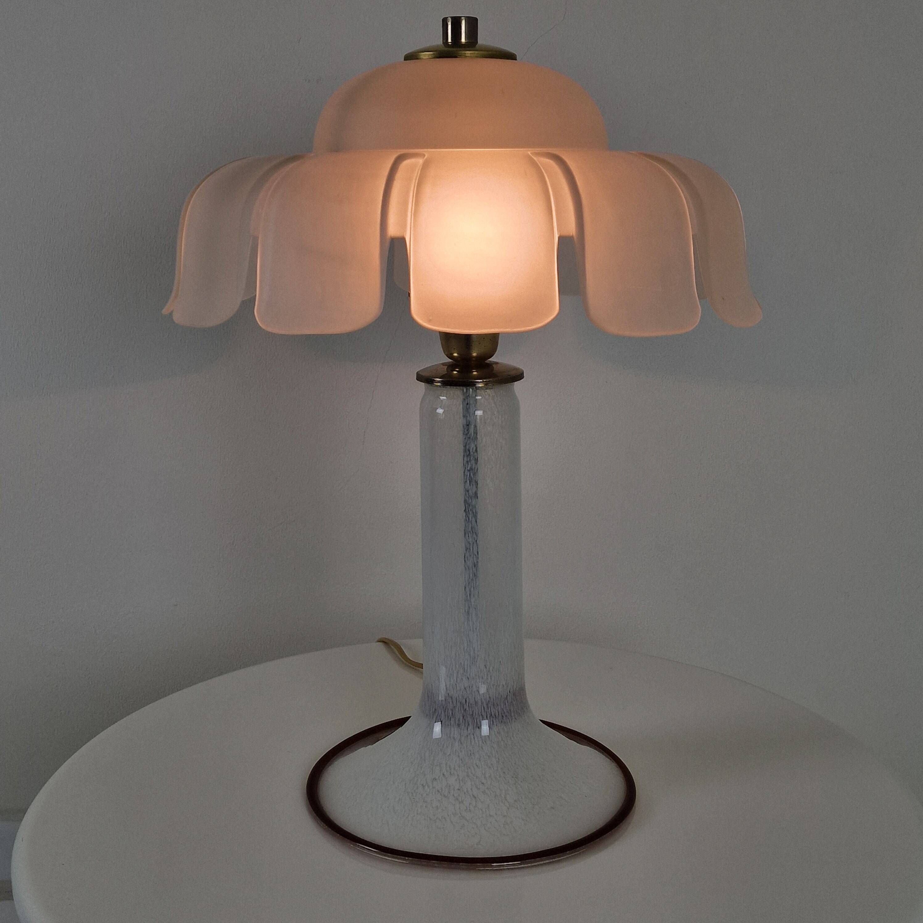 Exquisite Vintage Italian Murano Glass Table Lamp – 1970s/1980s