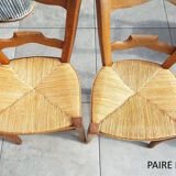 6 straw chairs