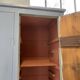 Blue patinated workshop furniture locker room