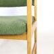 Fauteuil en chêne et velours années 60