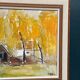 Original Swedish Oil on Canvas – "Houses and Trees in Autumn" by Pia H. Campbell