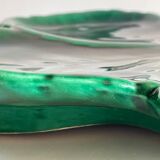 Vintage Glazed Ceramic Barbotine Dish