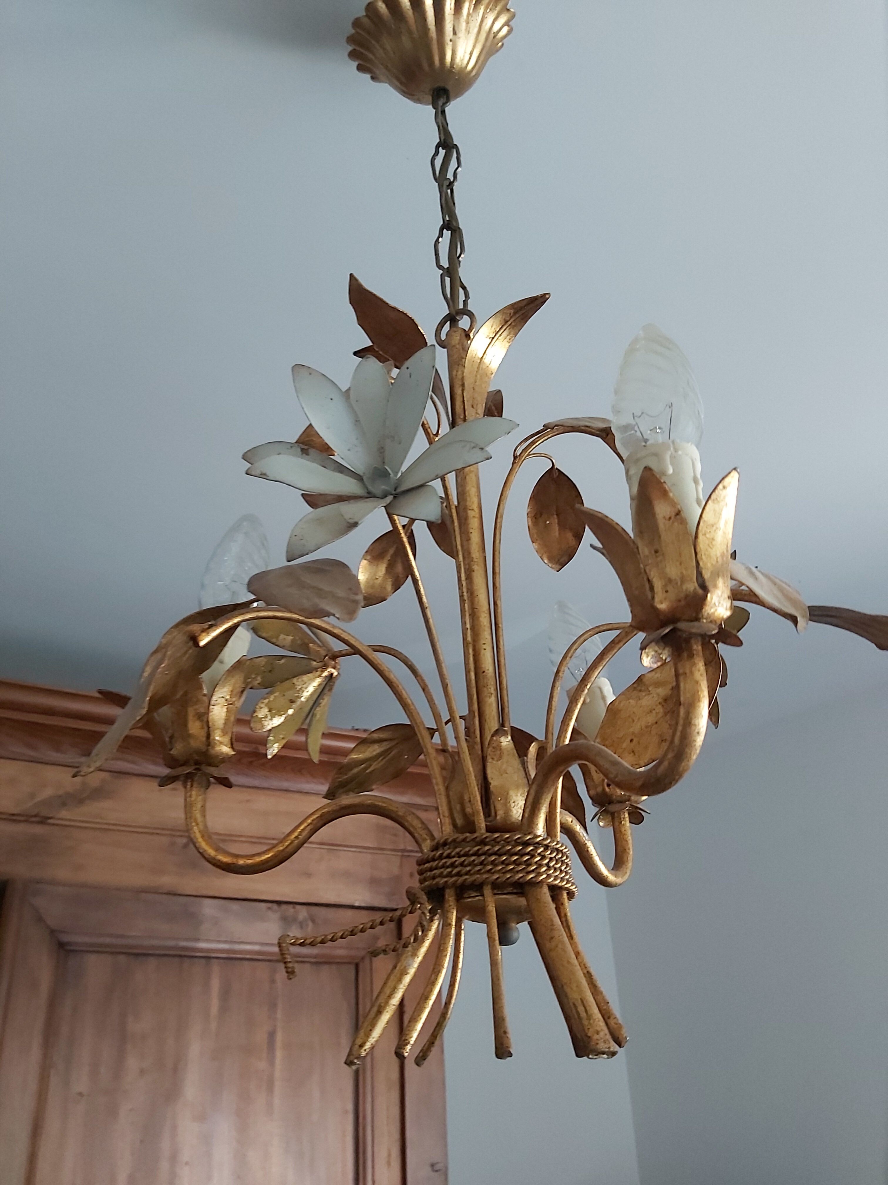Vintage hanging lamp 3 lights