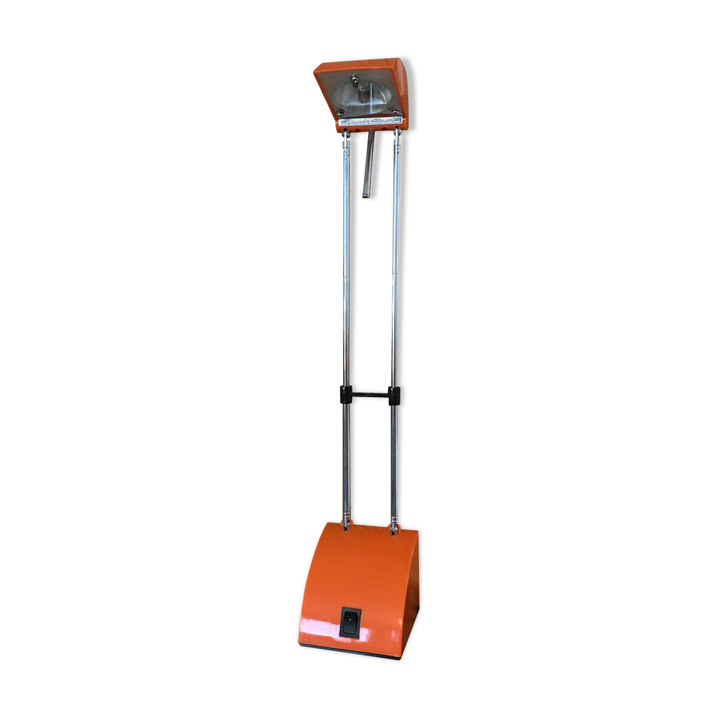 Orange telescopic desk lamp