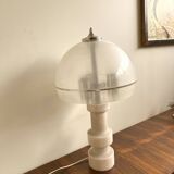 Vintage 70s marble and plexiglass lamp