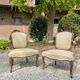Paire de fauteuil en bois naturel de style louis xv xix eme siècle