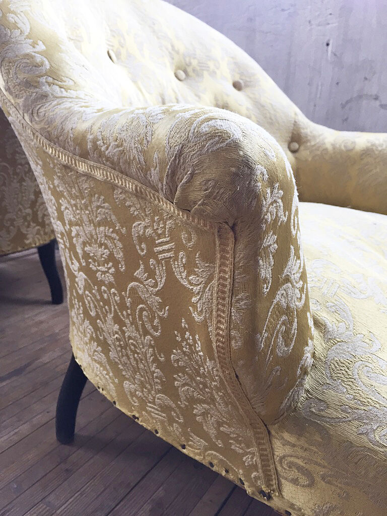 Yellow Napoleon Toad armchairs