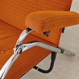 Transat d'intérieur , chaise longue Lama 70's orange