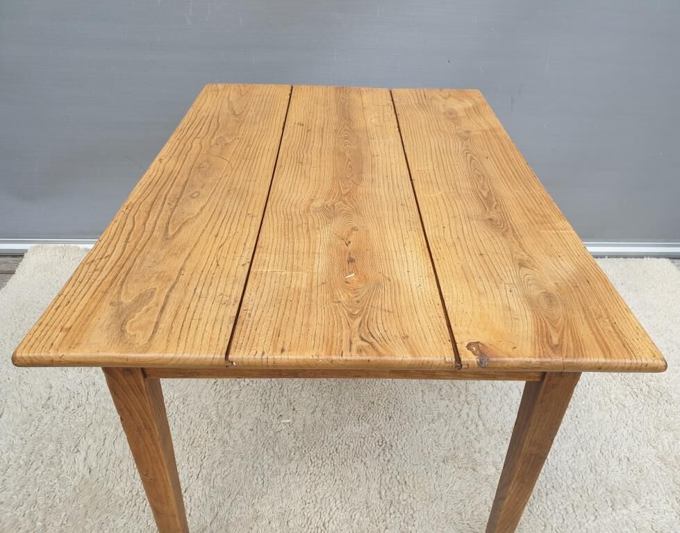 Desk table Oak knotted 1925 false drawer