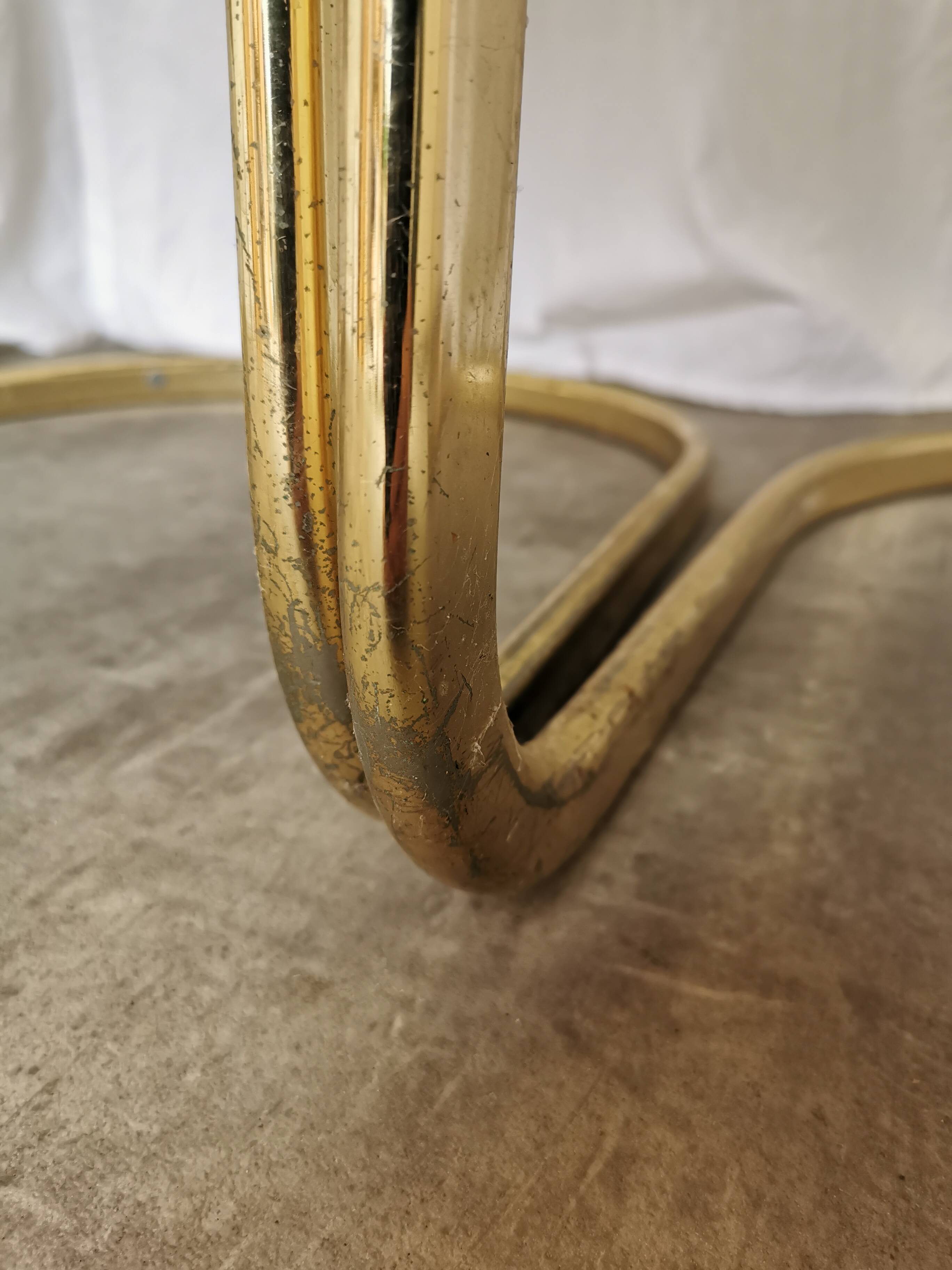Set of 6 Vintage Gold Chrome Dining Chairs: Italian Mid-Century Design