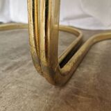 Set of 6 Vintage Gold Chrome Dining Chairs: Italian Mid-Century Design
