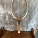 Ancienne Raquette Tennis COMMANDER Bois Sport Vintage #B765