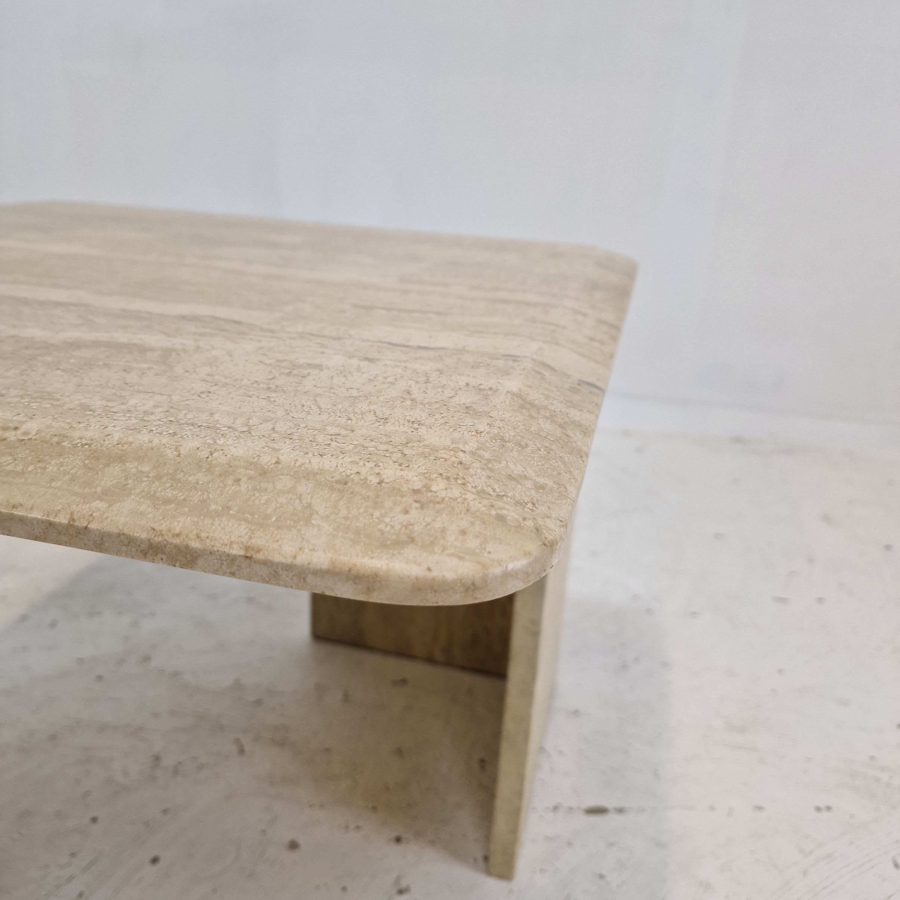 Italian Travertine Coffee Table, 1980's