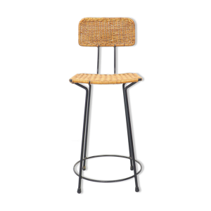 Tabouret de bar de rotin